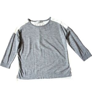 Loma London Superwash Merino Wool Sweater Sheer Long 3/4 Sleeve Size XS